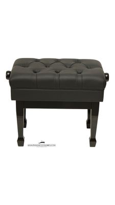 Luxe zwarte vleugelbank GPPD met hoogglans afwerking en verstelbare skai bekleding