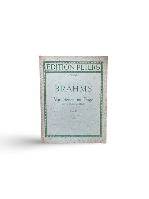 Brahms Variationen und Fuge Opus 24 < Johannes Brahms componeerde de “Variationen und Fuge über ein Thema von Händel, Op. 24” in 1861>