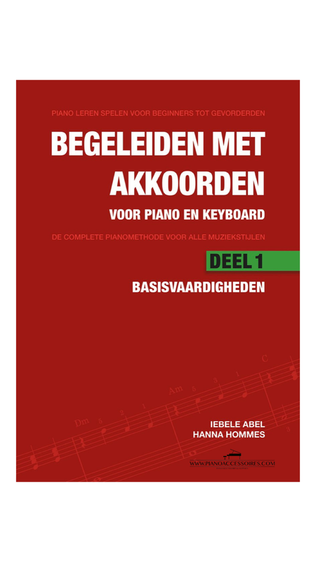 Lesboek 'Begeleiden met Akkoorden Deel 1' voor pianobegeleiding door Abel en Lamfers