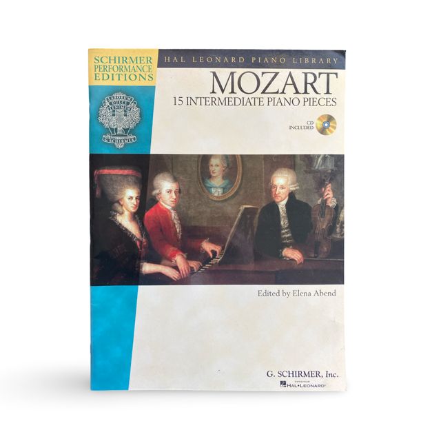 Mozart 15 Intermediate piano pieces CD inclusief Mozart verzameling van 15 pianostukken voor gemiddeld niveau met CD