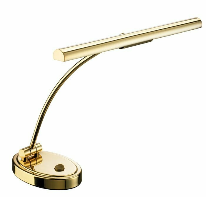 Klassieke Jahn messing lamp voor piano met ovale basis