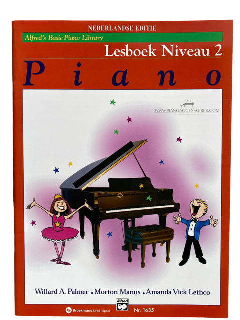 Alfred's Piano Methode – Lesboek 2 Alfred Pianoboek 2 pianolesboek met oefeningen voor noten lezen en speeltechniek.