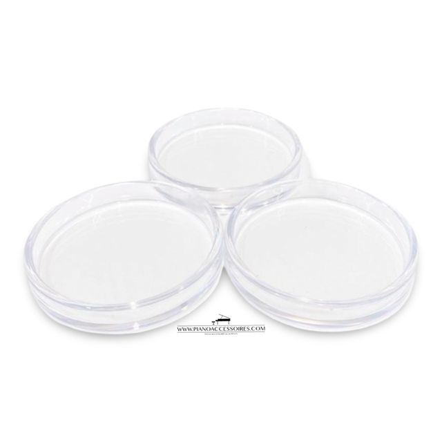 Drie transparante vleugelschotels ter bescherming van vloeren onder vleugels