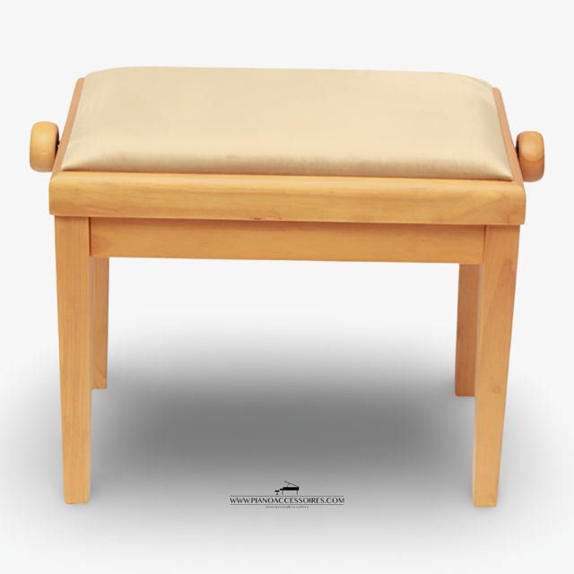 Kersenhouten GPPD pianobank Model 3 met zachte crème stofzitting