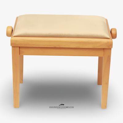 Pianobank GPPD 3 Kersenhout , crème stofzitting Kersenhouten GPPD pianobank Model 3 met zachte crème stofzitting