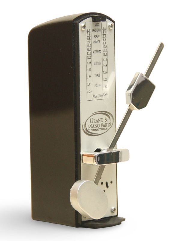 Metronoom GPPD zwart hoogglans Zwarte hoogglans GPPD metronoom voor piano en vleugel van Pianoaccessoires.com