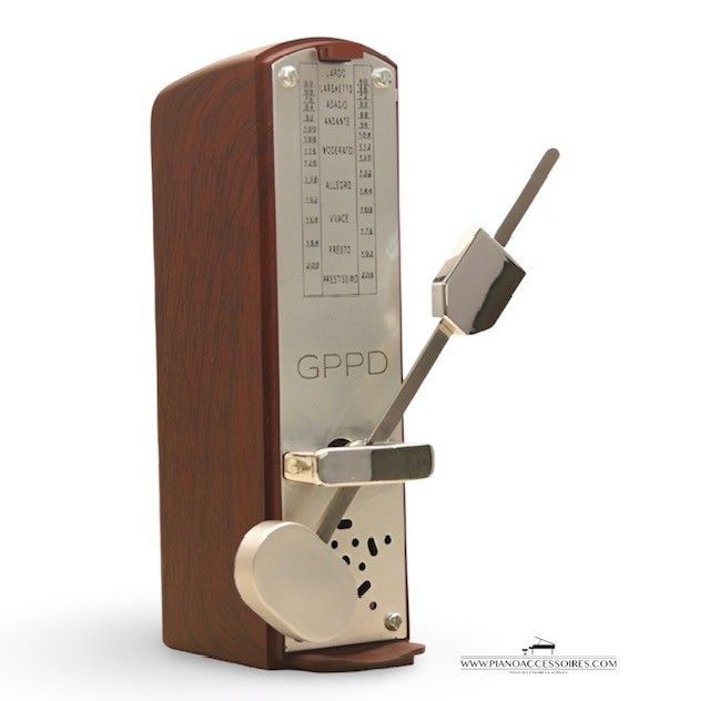 Metronoom GPPD mahonie Mechanische metronoom met omgekeerde pendulumstang en tempoverstelling, geschikt om mee te nemen en voor thuisstudie