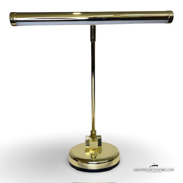 GPPD pianolamp in messing hoogglans, verstelbaar en ideaal voor bladmuziekverlichting