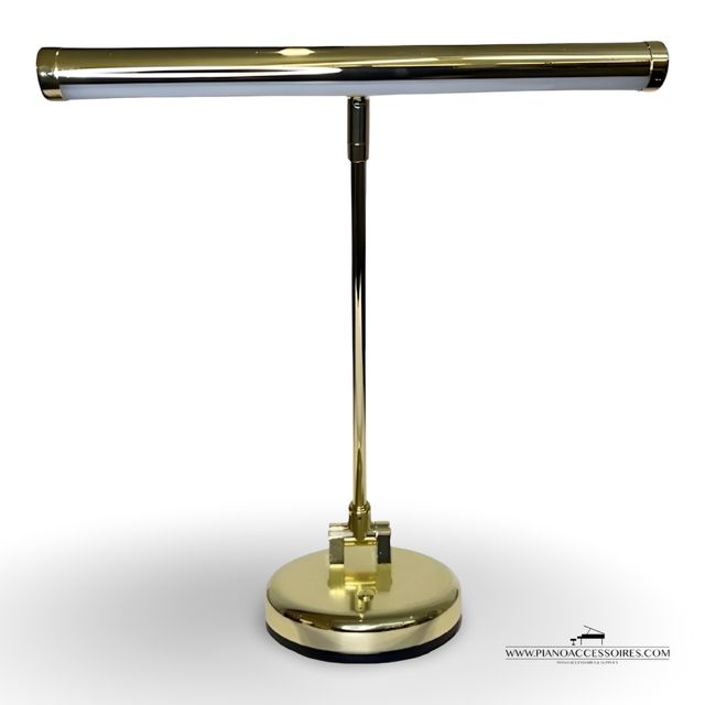 GPPD pianolamp in messing hoogglans, verstelbaar en ideaal voor bladmuziekverlichting