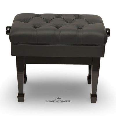 Luxe zwarte vleugelbank GPPD met hoogglans afwerking en verstelbare skai bekleding