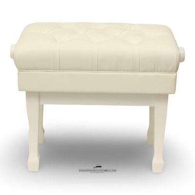 Vleugelbank GPPD Wit HG Luxe witte vleugelbank GPPD, in hoogte verstelbaar met skai leren zitting