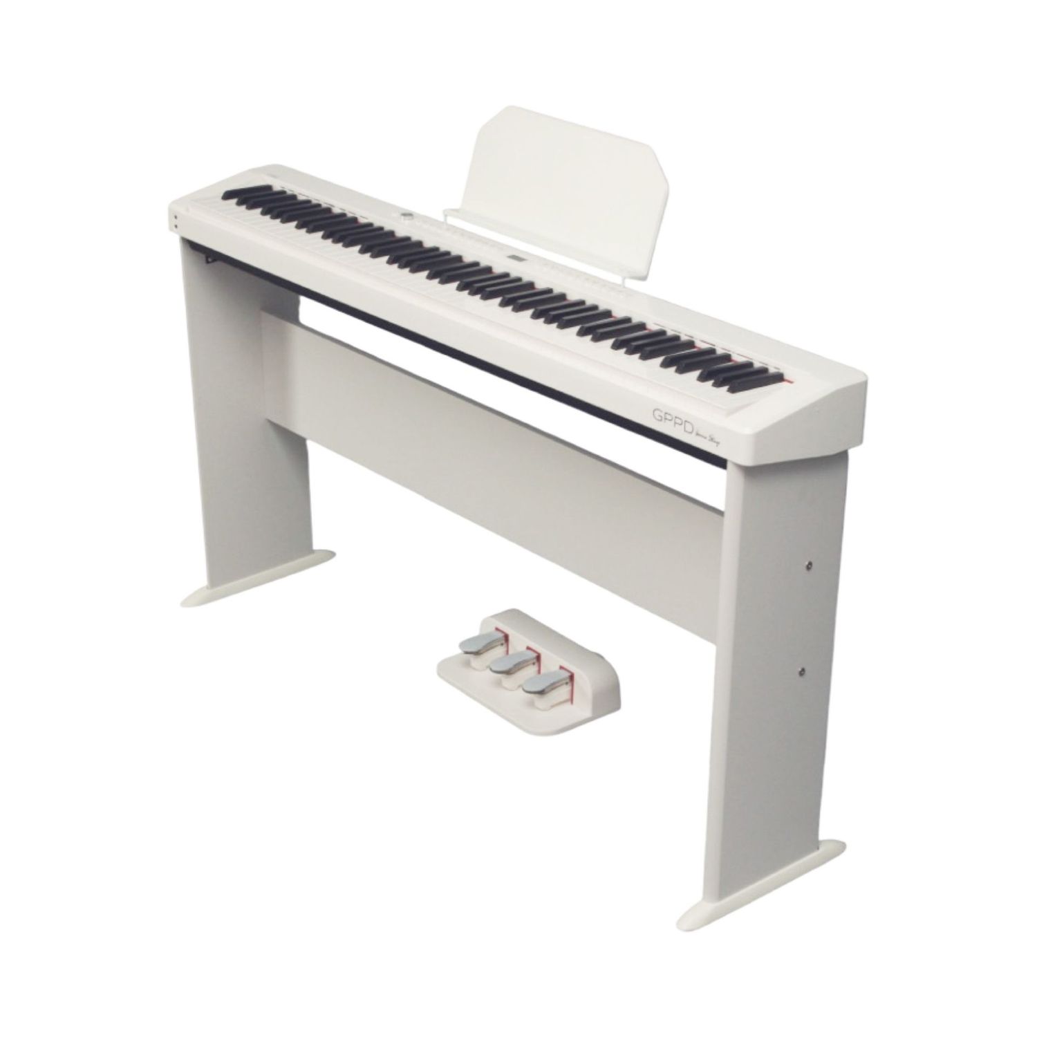 Digitale Piano GPPD Home Stage C8 Wit GPPD Home Stage C8 witte digitale piano met 88 gewogen toetsen.