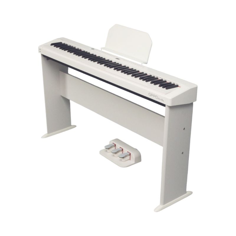 Digitale Piano GPPD Home Stage C8 Wit GPPD Home Stage C8 witte digitale piano met 88 gewogen toetsen.