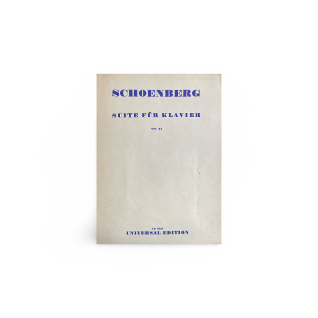 Arnold Schönberg – Suite voor Piano op. 25 Boekomslag van Suite voor Piano op. 25 van Arnold Schönberg.