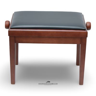 Walnoothouten GPPD pianobank Model 3 met comfortabele zwarte skai-zitting