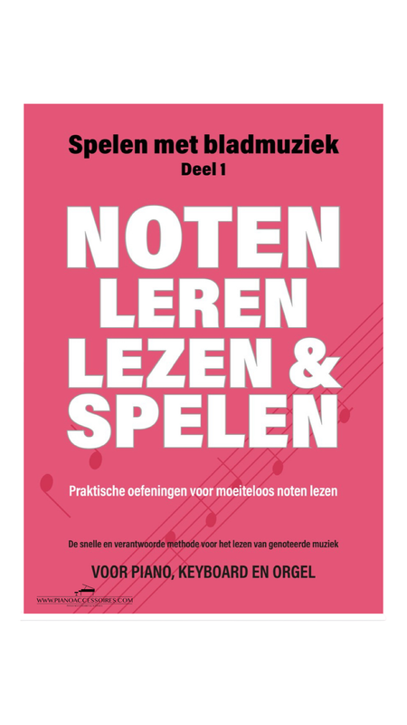 Noten leren, lezen en spelen – Boek 1 van Iebele Abel und Jacco Lamfers Boekomslag van Noten leren, lezen & spelen – Boek 1 van Iebele Abel en Jacco Lamfers, methode voor het leren lezen en spelen