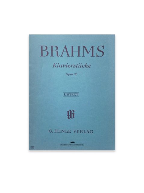 Bladmuziek van Johannes Brahms: Klavierstücke, opus 76, voor piano solo.