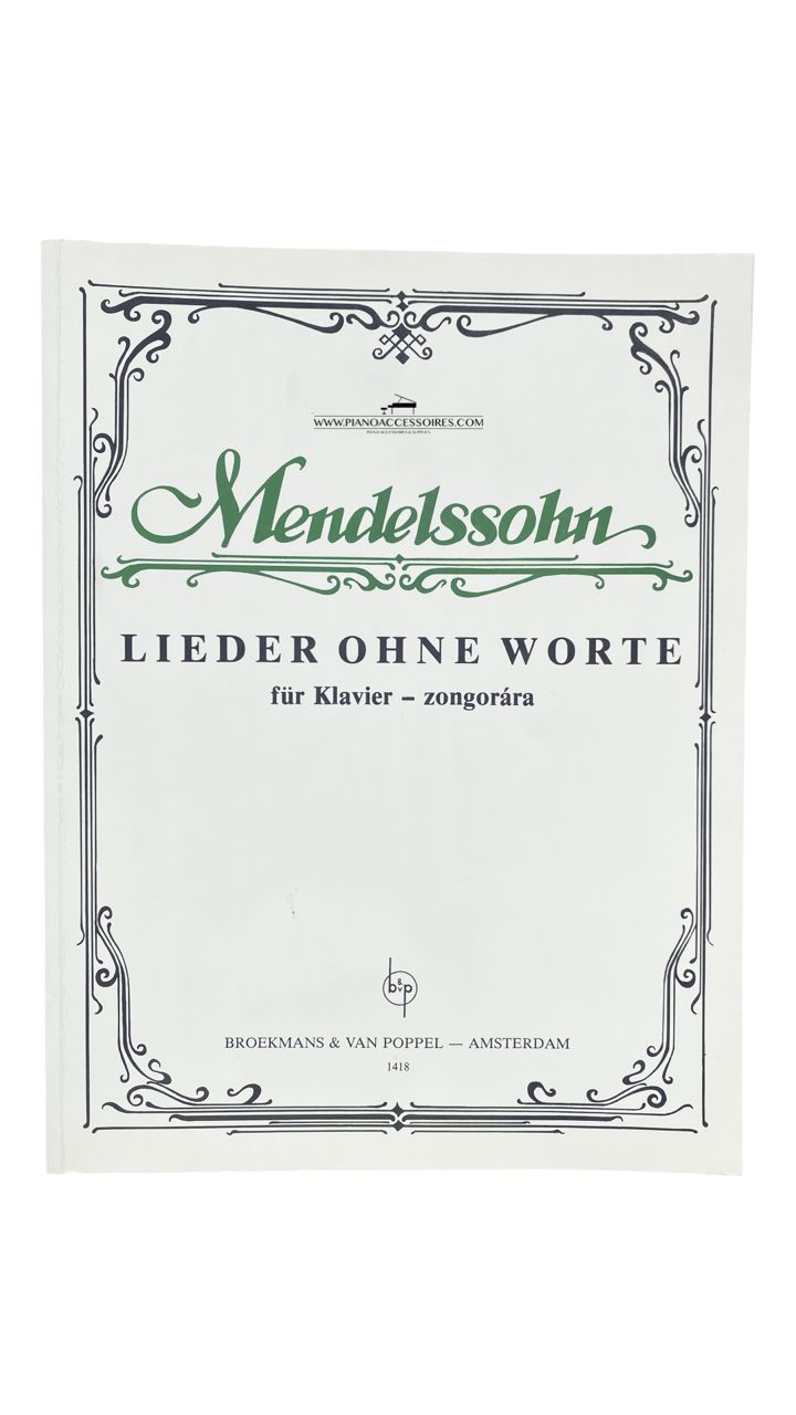 Felix Mendelssohn – „Lieder ohne Worte“ voor piano solo Tweedehands bladmuziek van Mendelssohn Lieder ohne Worte voor piano solo.