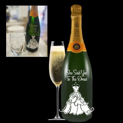 Wine Bottle She Said Yes