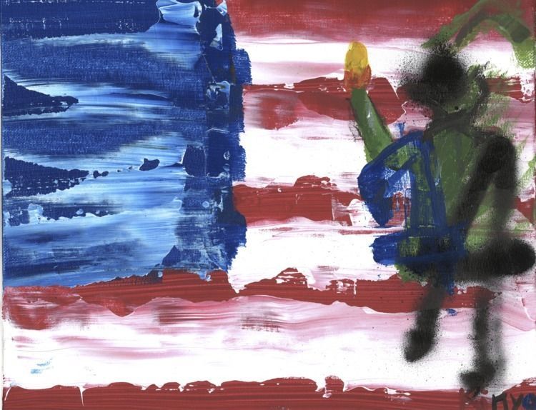 America(n) Flag Original Print.  America(n) Flag Original Print. "(N)dividuality" 3 of 4