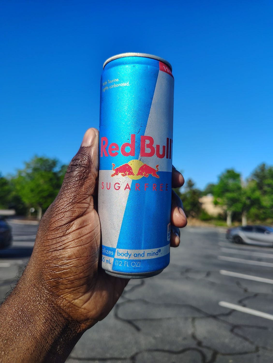 12oz Red Bull. Sugar Free.