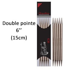 Aiguilles ChiaoGoo double pointes SS 6&#39;&#39; (15cm)
