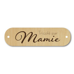 Bouton rectangle tricoté par mamie #135