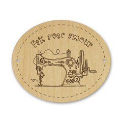 Bouton machine a coudre - fait avec amour #020