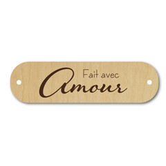 Bouton rectangle fait avec amour #138