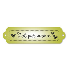 Étiquette rectangle - fait par mamie - 0303