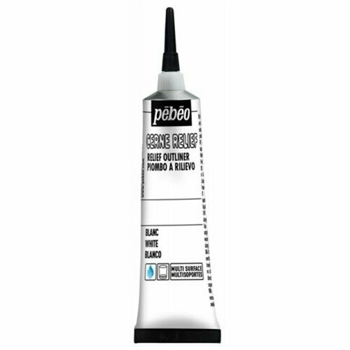 Vitrail cerne relief blanc