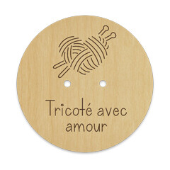 Bouton coeur de laine - tricoté avec amour 027