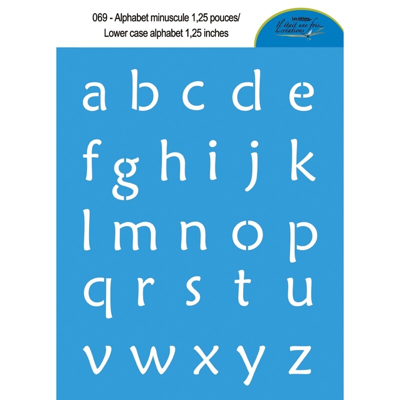 Alphabet minuscule 1,25&#39;&#39; 069