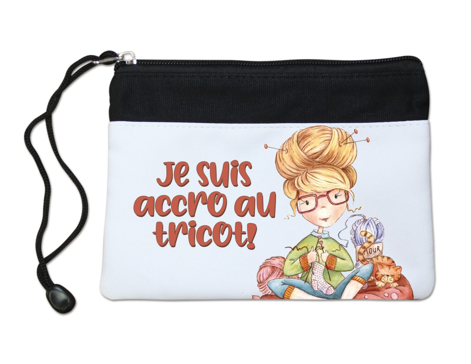 Pochette avec fermeture éclair - La tricoteuse-AC-917