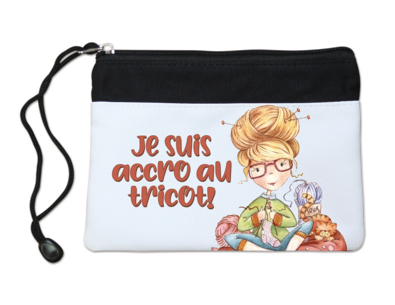 Pochette avec fermeture éclair - La tricoteuse-AC-917