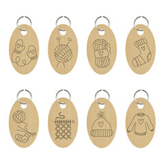 Anneaux marqueur en bois - Beau tricot 164