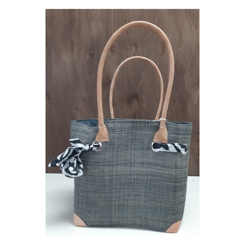 Sac à tricot - Ruban - Gris - M