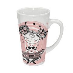 Tasse en porcelaine 17 oz - Je suis accro au tricot