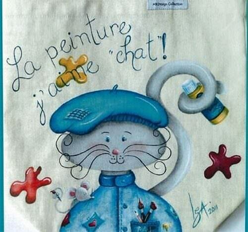 La peinture j&#39;aime chat !/I.D