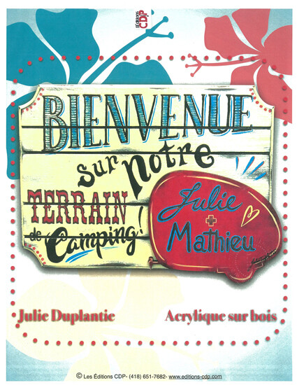 Affiche terrain de camping/Julie Duplantie