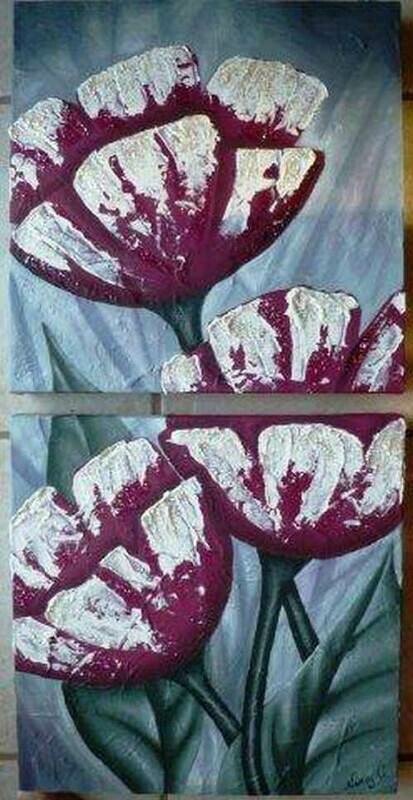 Fleurs texturé/Nancy Cayouette