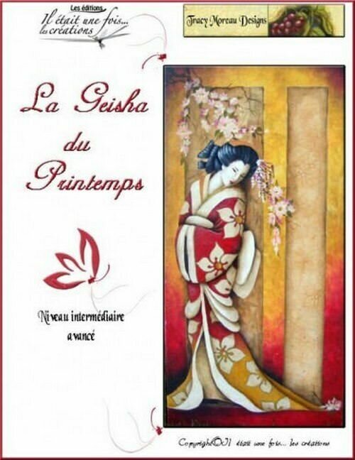 Geisha et fleurs de printemps