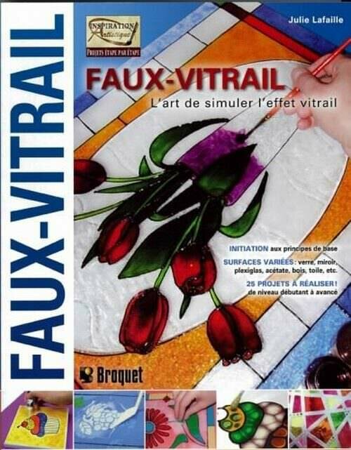 Faux vitrail livre/J.L