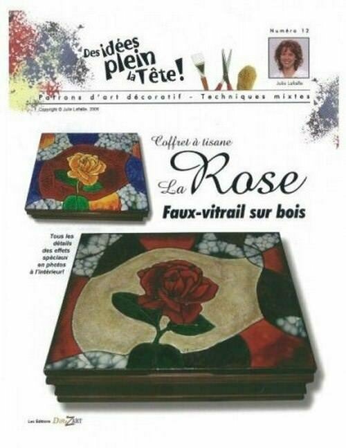 La rose faux-vitrail/J.L