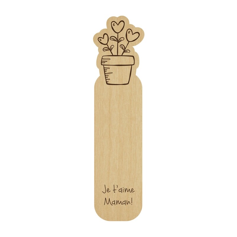 Signet en bois - Je t&#39;aime maman