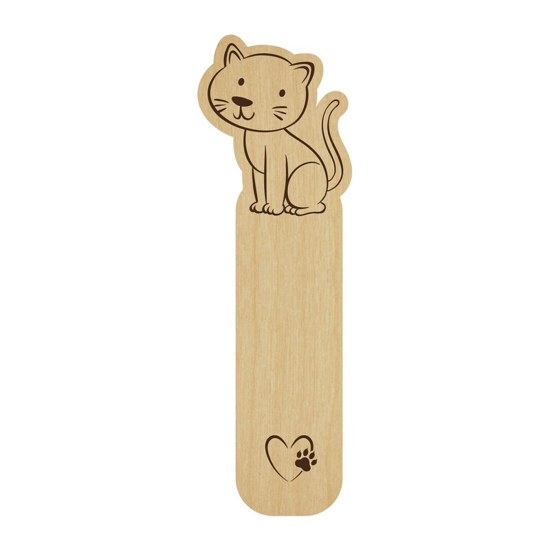 Signet en bois - Chat