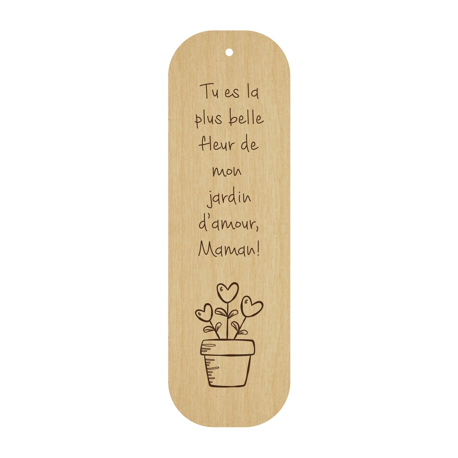 Signet en bois - La plus belle fleur