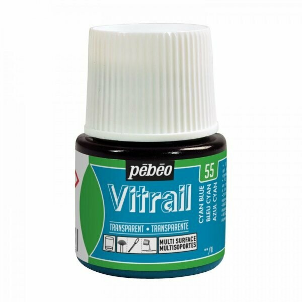Vitrail Bleu cyan #55