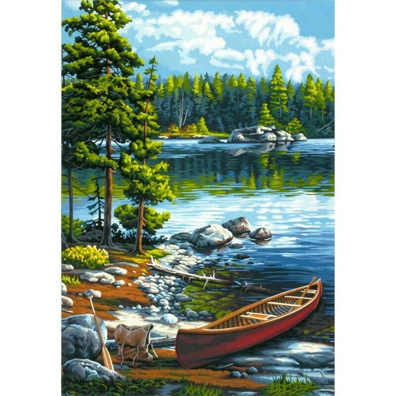 Canot sur le lac 91446