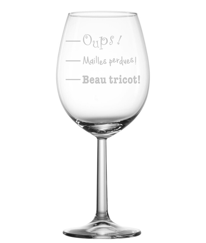 Verre à vin - Beau tricot